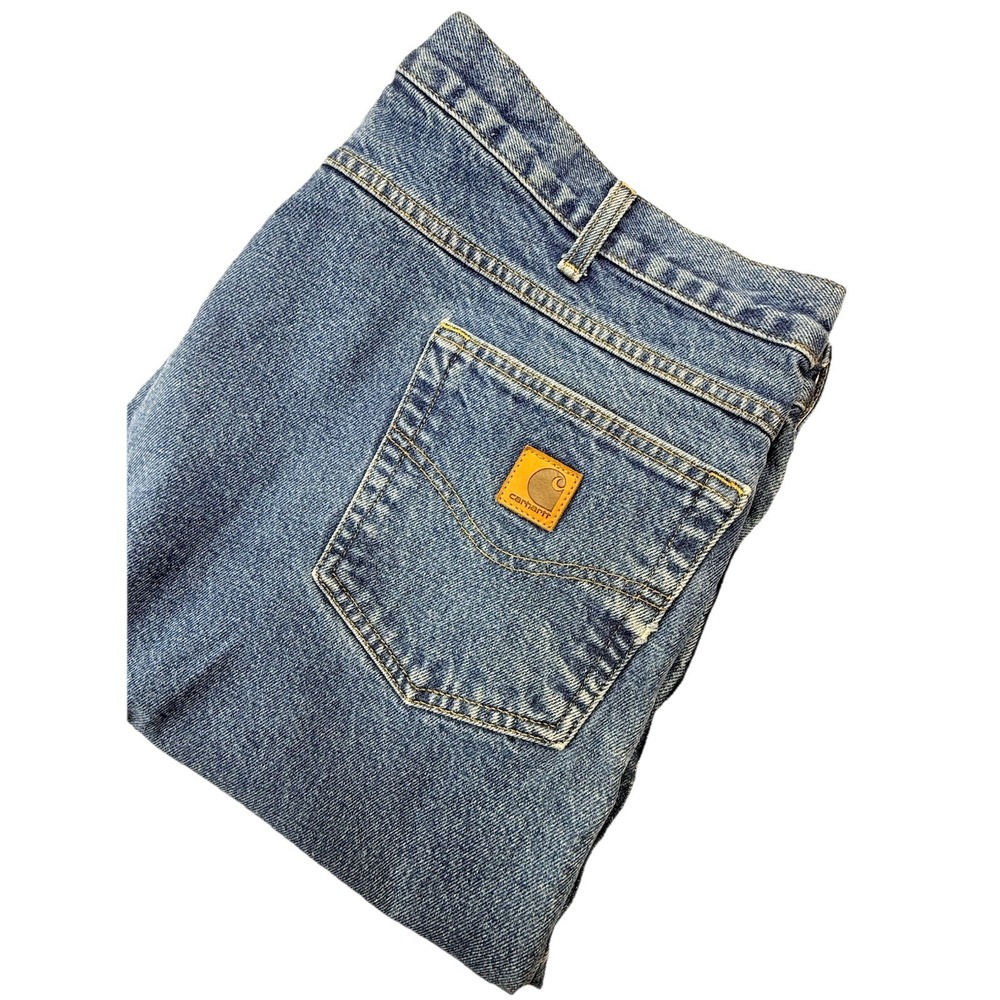 Carhartt Relaxed Fit B17 DST‎ Jeans Men's 42x30 Blue Denim 100% Cotton Workwear